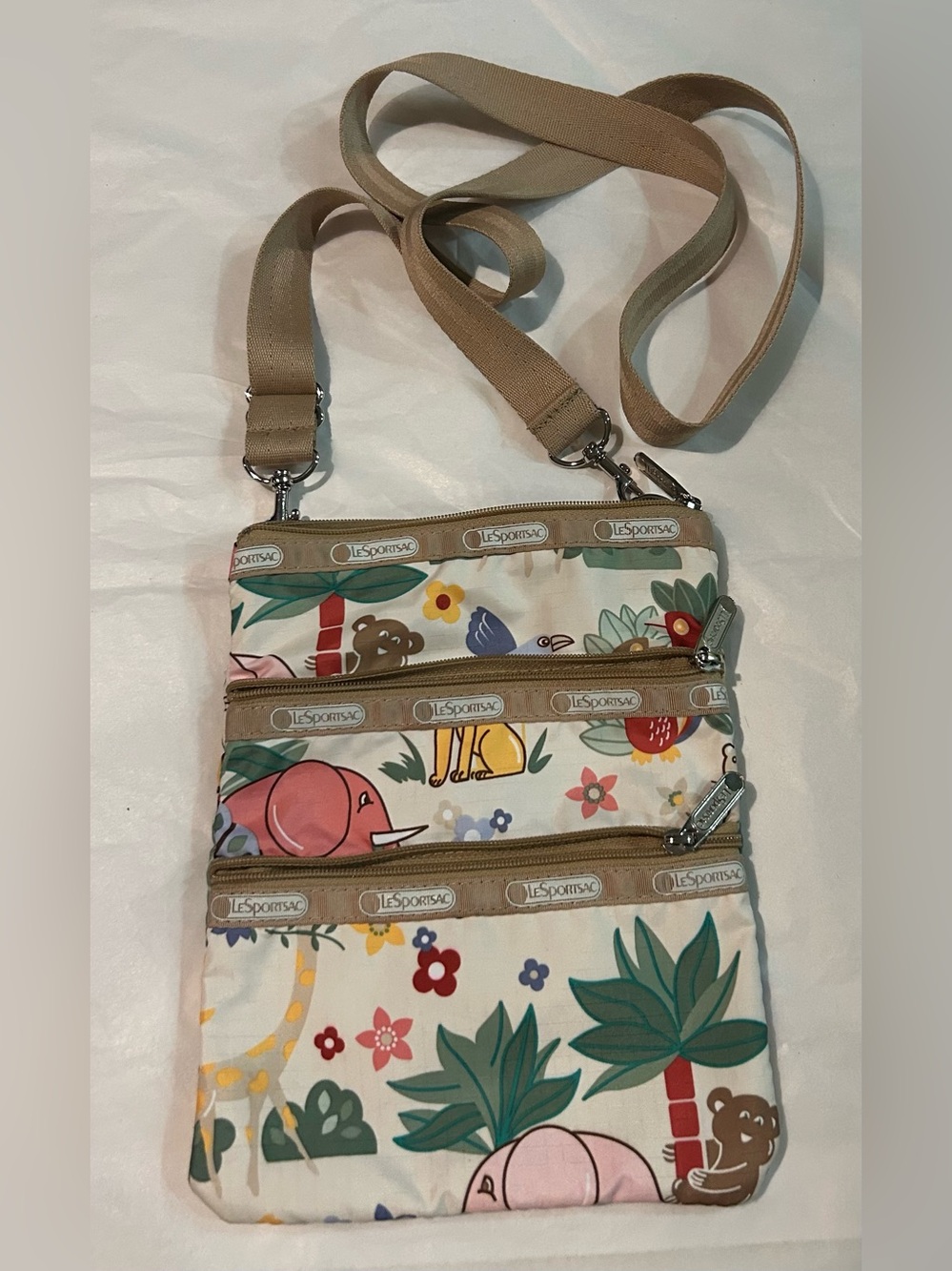 LeSportsac 3-zip crossbody bag